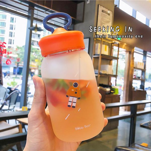 15oz os adultos Matte Unbreakable Glass Water Bottle 460ml personalizaram o logotipo