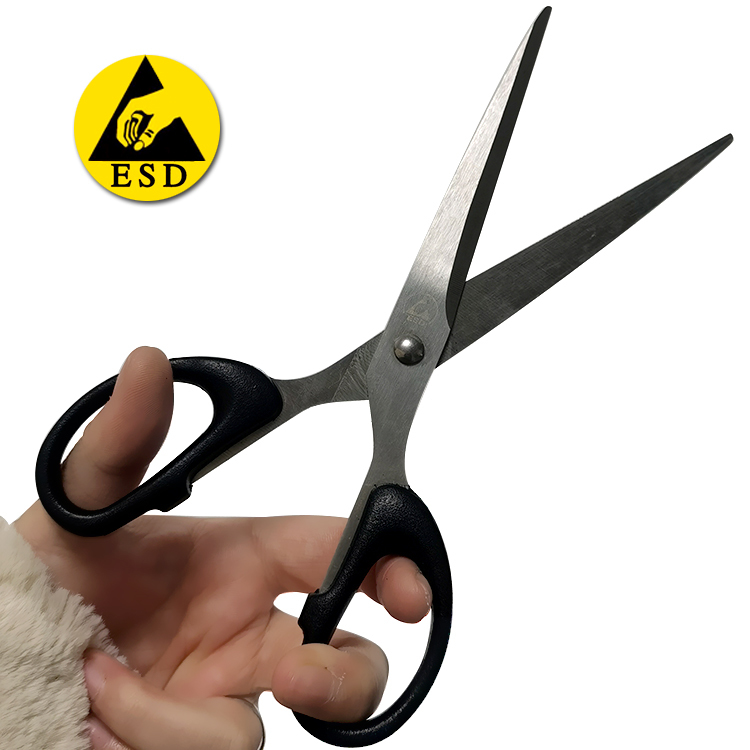 7INCH Black ESD Antistatic Scissors with Ant-istatic Plastic Handle