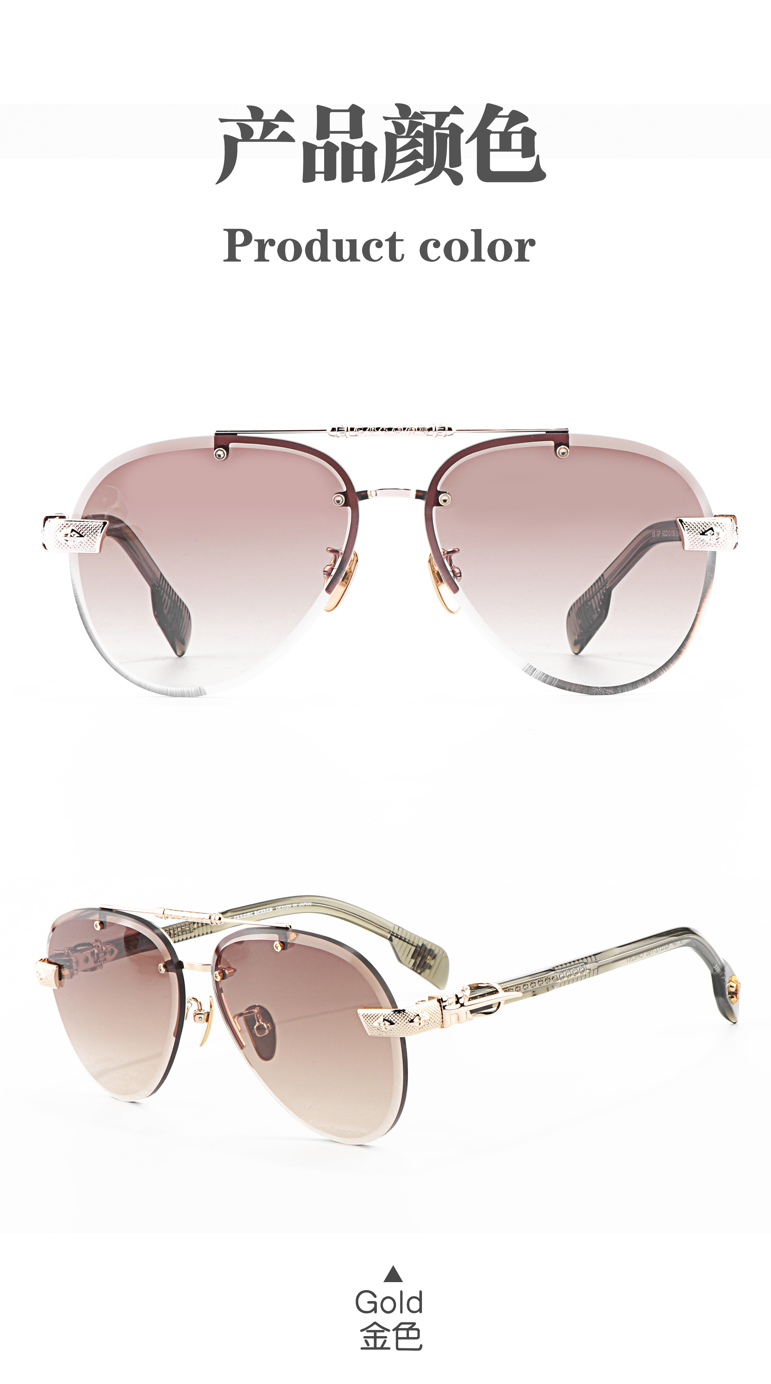Fashionable Retro pilot Titanium Acetate Unisex Luxury Brand Designer Optical Prescription Sunglasses High Quality Custom logo