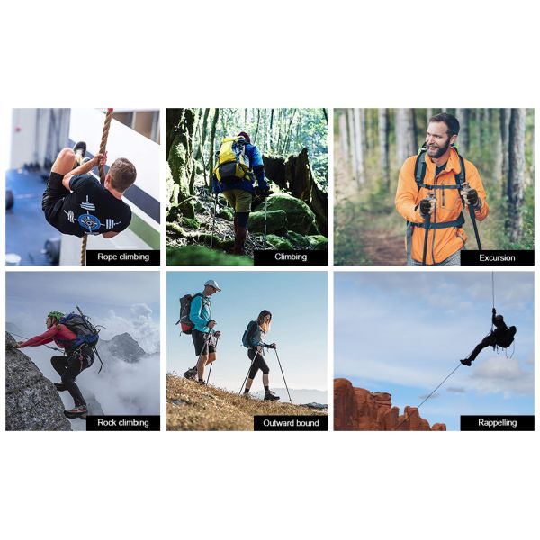 Перчатки доступа веревочки перчаток Breathable на открытом воздухе горы скалолазания Fingerless