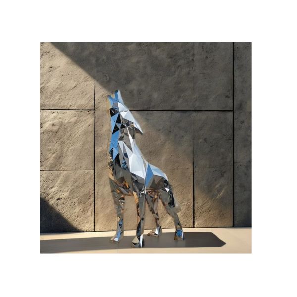 Metal Sculpture Manufacturer Mirror Gold Stainless Steel Rose Sculpture