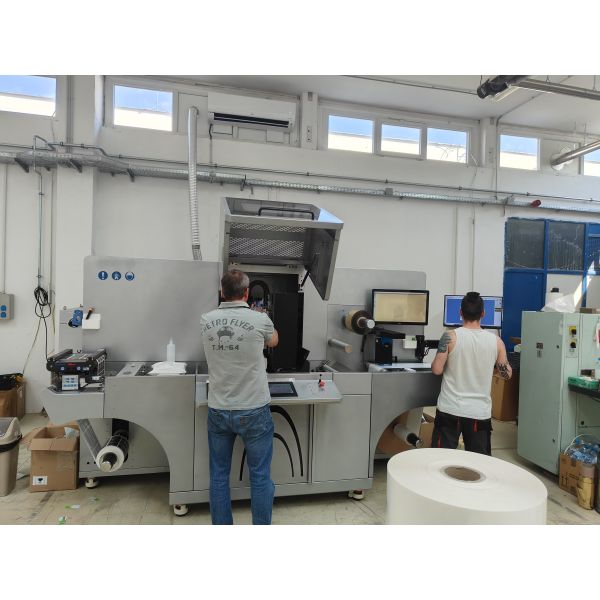 Digital Label Roll-to-Roll Finish Machine with 60 bags/min Speed and 120-450mm Bag Width for Digital Foil Stamping