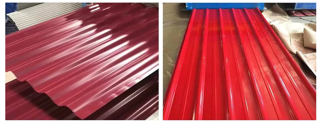 Hoja de techo corrugada prepeinada de hierro galvanizado PPGI recubierta de color para edificios residenciales comerciales