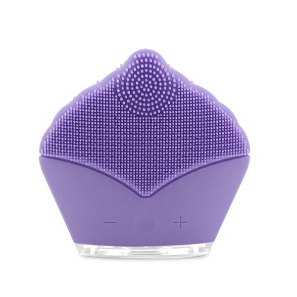 Battery Rechargeable Silicone Electric Facial Cleanser , Sonic Face Massager