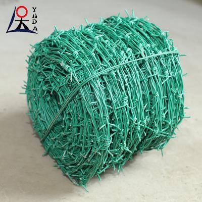 Alambre de púas galvanizado con revestimiento de PVC para cercas de seguridad