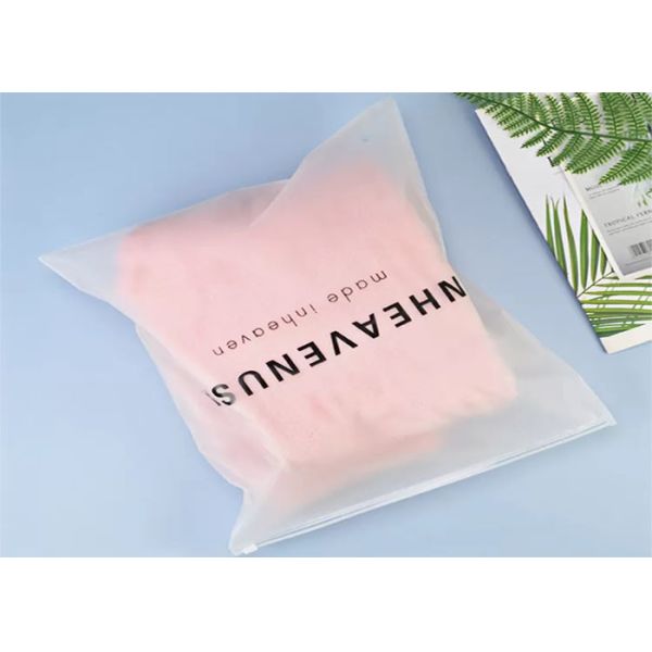 EVA Slider Zip Lock Plastic Bags , Matte Frosted Garment Packing Bags