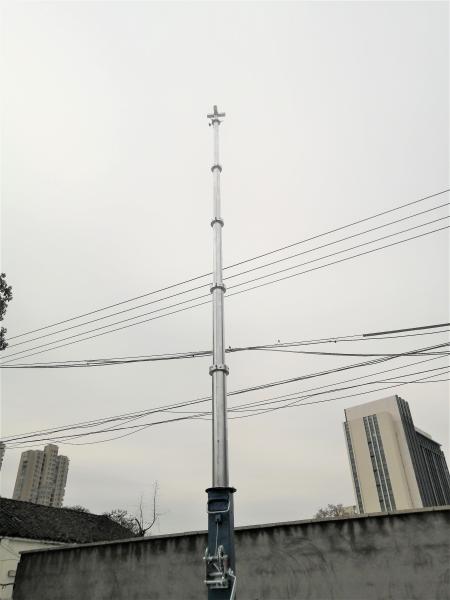 mastro 6063 telescópico de pouco peso de alumínio de 6m para telecomunicações Ham Radio