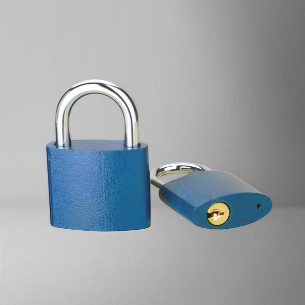Rarlux 38-75mm Padlock Iron Body Best Padlock Blue Plastic Painted Surface Iron Padlock with Brass Keys or Iron Keys