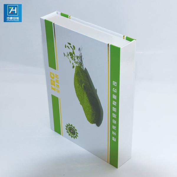 SGS Iridescent Paper Embossing Debossing Book Shaped Boxes