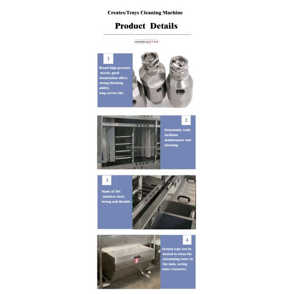 Advanced Stainless Steel CW-03 Crate/Container Cleaning Machine with Integrated Model