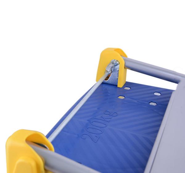 200kgs Loading Capacity Large Platform Heavy Duty Hand Truck Cart Folding With Brake and Swivel Wheels