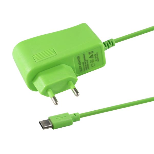 Adaptador de corriente USB-C europeo de 12V 1A para tiras LED y cámaras CCTV