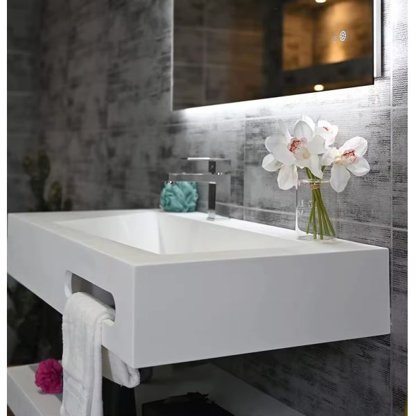 ODM Wall Hung 36 Inch Bathroom Vanity Corner Basin Unit