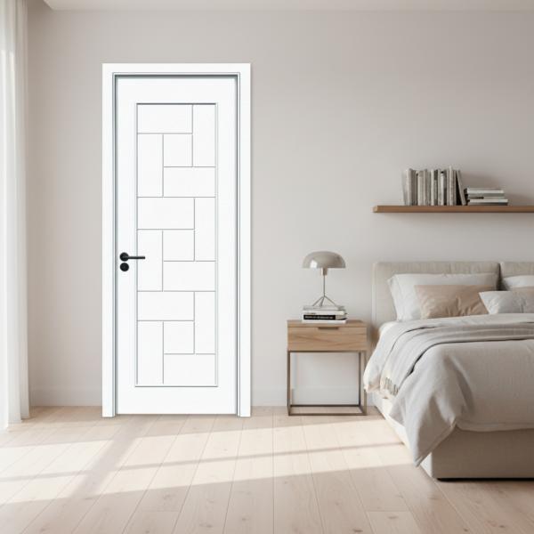Soundproof Heat Insulated Hollow Composite WPC Interior Door with Moisture Resistance and Custom Finishes for Modern Interior Applications