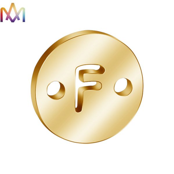 encantos de 8.5m m 26Pcs A-Z Stainless Steel Letter para la joyería