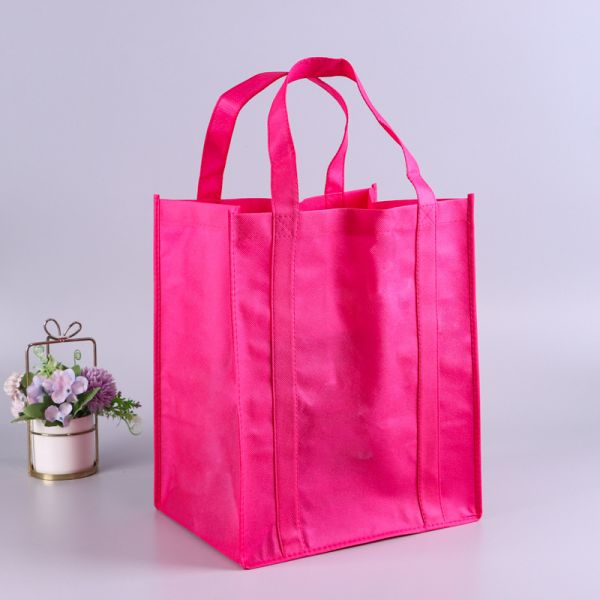 Custom Logo Printed Non Woven Fabric Tote Bag for Grocery Shopping and Promotion