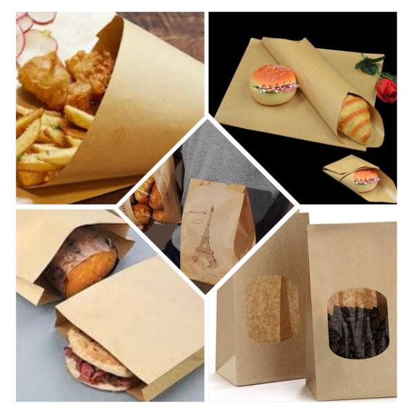 Natural Kraft Wrapping Paper цвет Брауна упаковочной бумаги вкладышей бумаги еды 75gsm естественный Kraft