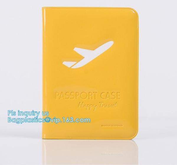 shinny promotion PVC Passport cover or Passport Case, PU and PVC grid card holder with zipper passport cover, Passport C