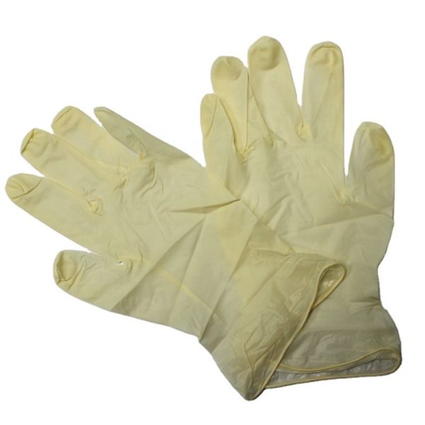 Light Yellow Powder Free Disposable Latex Examination Gloves 4g 5g