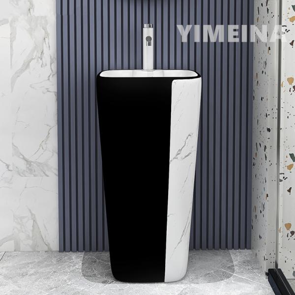rectangular Sanitary Ware Basin Pedestal For Bathroom Hotel Home
