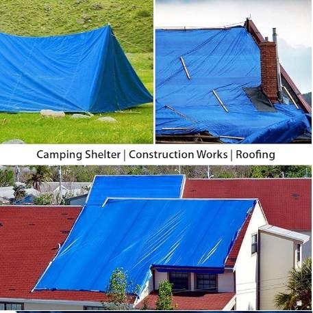 Multi Purpose Waterproof Tarpaulins Blue / Green 70-120GSM