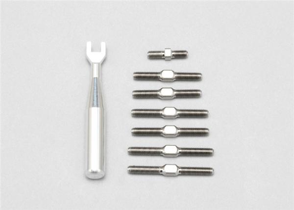 M3 M4 M5 5mm CNC Titanium Parts GR5 TI6AL4V Turnbuckles For Racing 0.05mm Tolerance