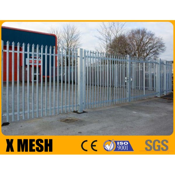 Green Powder Coated Palisade Fence Panels Pale Thickness 3mm For Thermal Power Plant