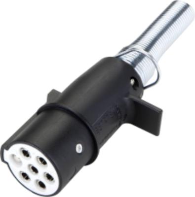 7 Pole European Trailer Plug Plastic 24V Voltage With Metal Cable Holder