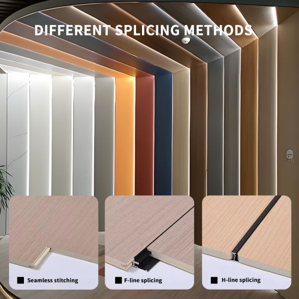Free Sample Modern Acoustic PVC Wood WPC Wall Panel 3D Waterproof Wooden Wall Panels & Boards Interior Decoration