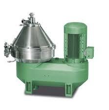 5000L / H Centrifugal Industrial Oil Separator Vertical Nozzle Type Stainless Steel Materials