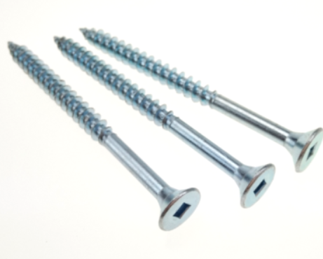 Square Drive Custom Fasteners Robertson Wood Screws Flat Head Galvanized Twinfast
