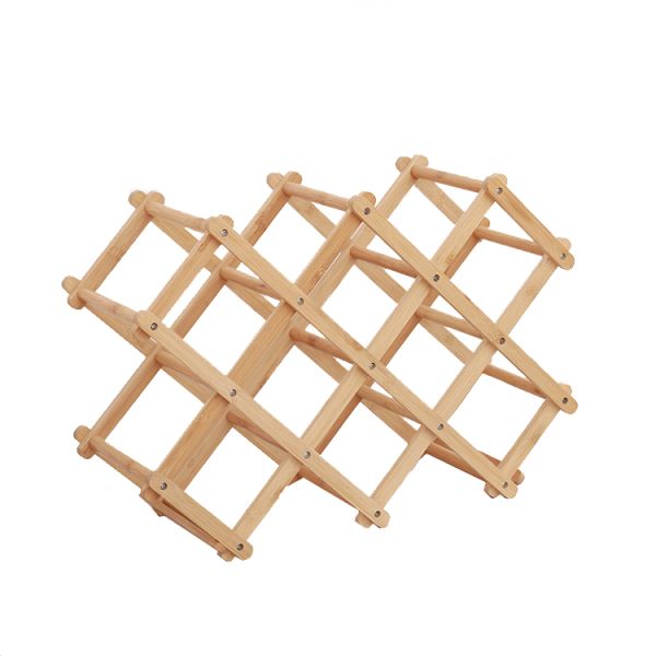 Устойчивый бамбуковый складной деревянный столешник для хранения бутылок вина для 3-6 бутылок