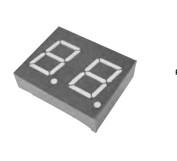 Visor de LED multisegmento de dois dígitos 0,36 polegadas 7 segmentos ânodo comum