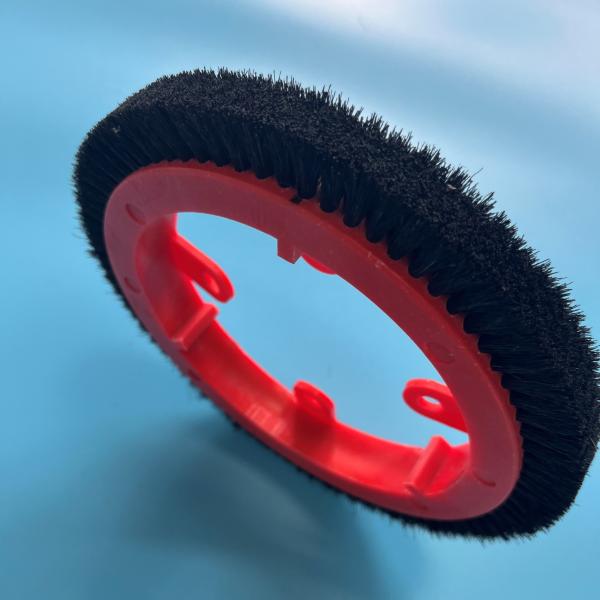Krantz K10 Brush Wheel Stenter Parts Red Plastic Body Black Nylon Hair Brush Fabric Durability