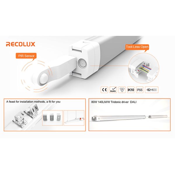 Свет СИД Triproof IP65 IK10, CE ENEC RoHS Dimmable линейный светлый