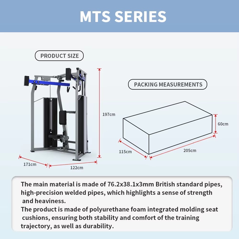 Commercial High Pulley Machine, Lat Pulldown Equipment for Gym Back Training