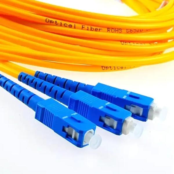 Indoor Fiber Optic Jumper Simplex Singlemode LC To SC Fiber Patch Cord Low Insertion Loss
