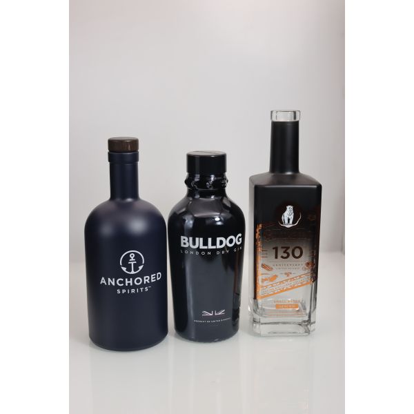 la bouteille de whiskey de 750ml Bourbon/bouteille de relief ronde/esprit bouché