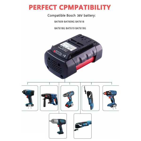 OEM настраиваемые электроинструменты аккумулятор 18650 36V 3AH 4AH 5AH 6AH замена для Bosch