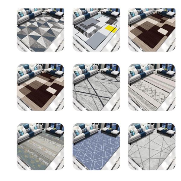 Home Machine Washable Full Living Room Floor Carpets Hand-Printed Sofa Bed Blanket