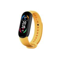 Pantalla elegante IP67 de Rate Blood Pressure Monitor Color del corazón del perseguidor de la aptitud del reloj de la pulsera de la banda 2021 nueva M6 para Pho móvil
