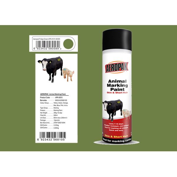 Краска для пульверизатора цветного обозначения зеленого цвета холодильника, животная маркировка красит хорошую адгезивность для свиньи