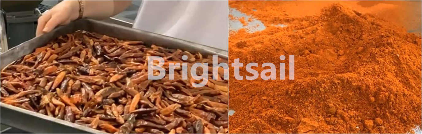 50 To 5000kg/H Chilli Powder Grinding Machine 10-120 Mesh Powder Fineness