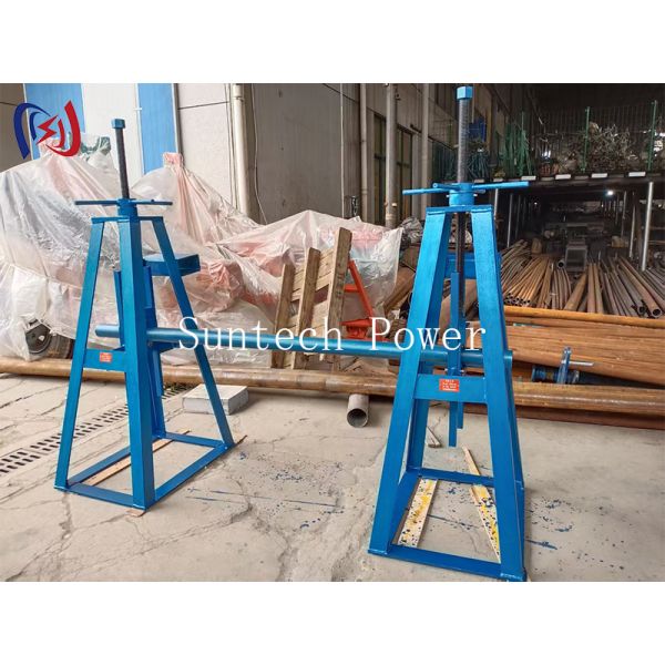 Quick-Setup Cable Reel Stand with 10-50KN Rated Load and 450-1300mm Height Adjustment for Power and Telecom Work