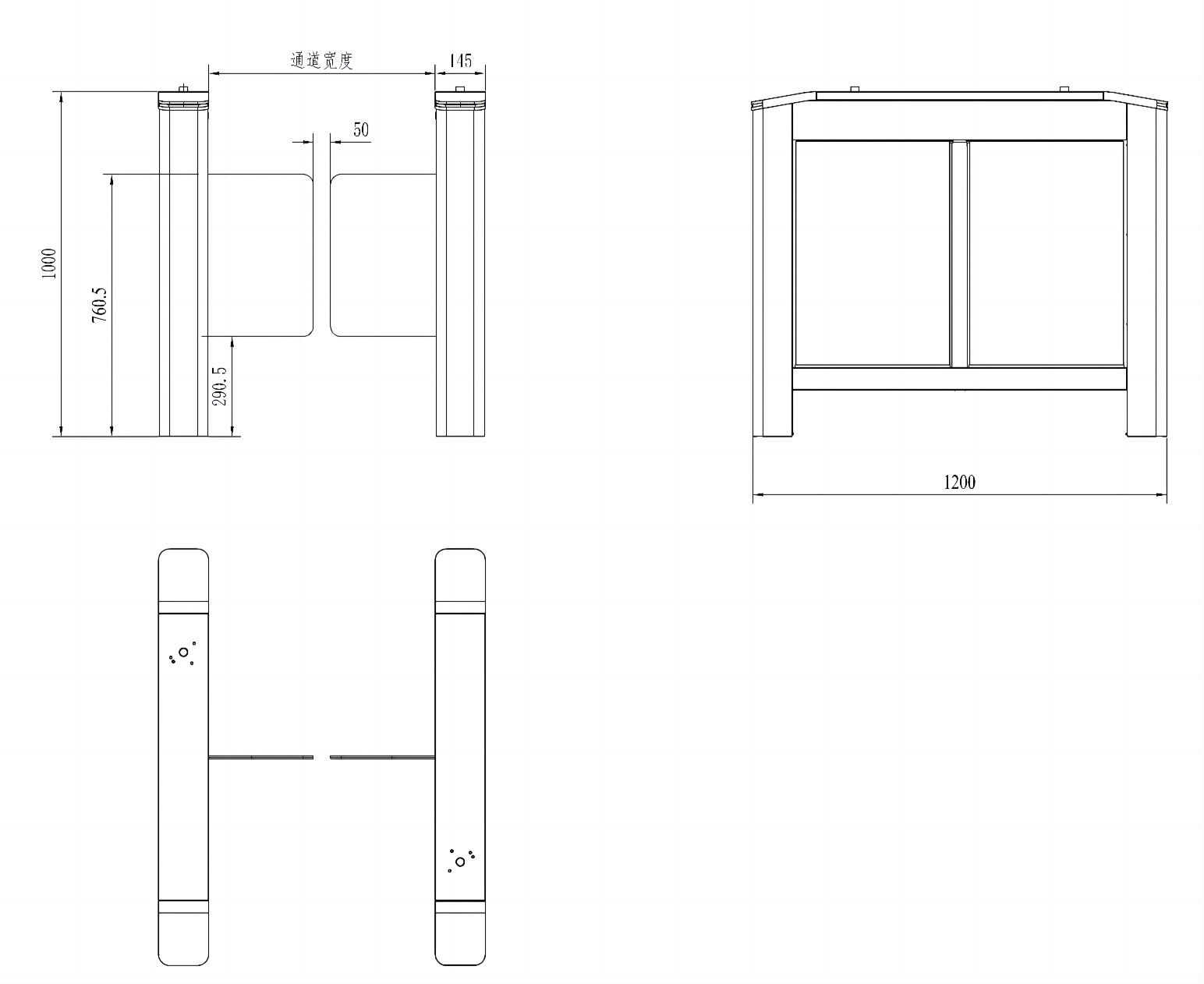 Zento Swing Barrier Gates Turnstile Control Access With Card Reader для здания тренажерного зала