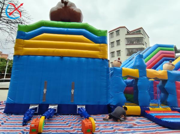 Chambre gonflable pour les enfants, cours d'obstacles de l'âge de glace, terrain de jeu de la ville gonflable