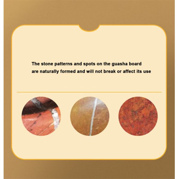 Natural Red Bian Stone Scraping Board Full-body Massage Gua Sha Tool for Manual Body Muscle Relaxation and Stress Relief