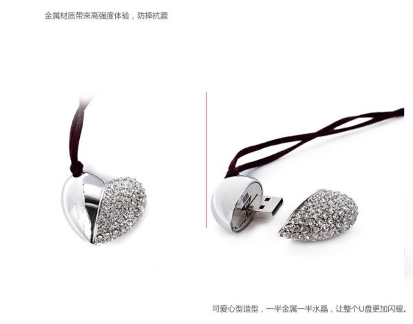 Crystal Heart Shape Usb USB Stick Gift For Wedding 1gb 2gb 4gb 8gb 16gb 32gb 64gb 128gb