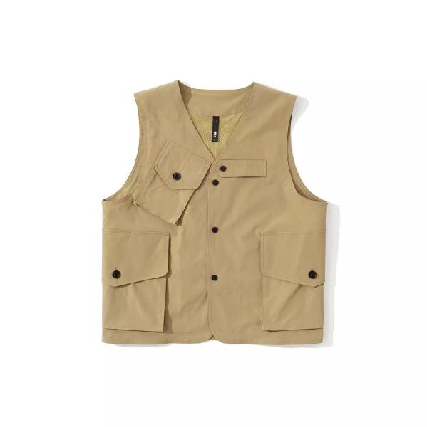                 Vintage Fall Fashion Multi Pocket Solid Casual Cargo Sleeveless Vest             