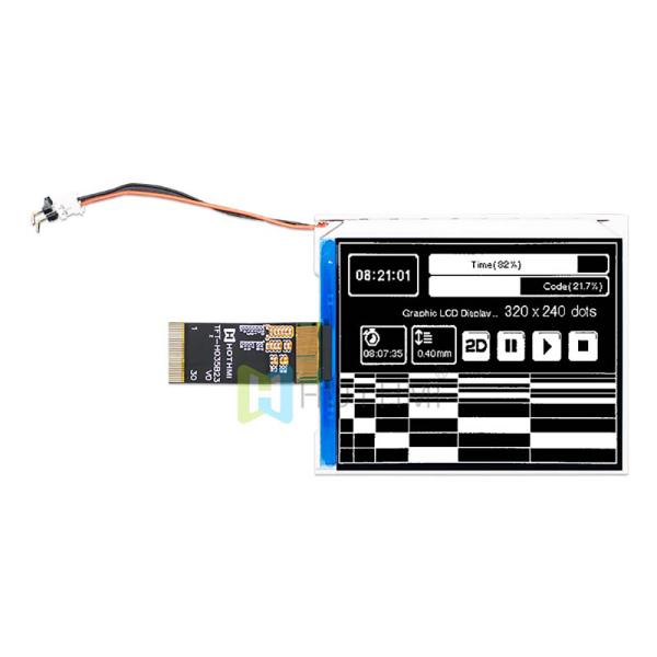 3.5 inch IPS Monochrome LCD Panel 240x320 Px Sunlight Readable High Contrast